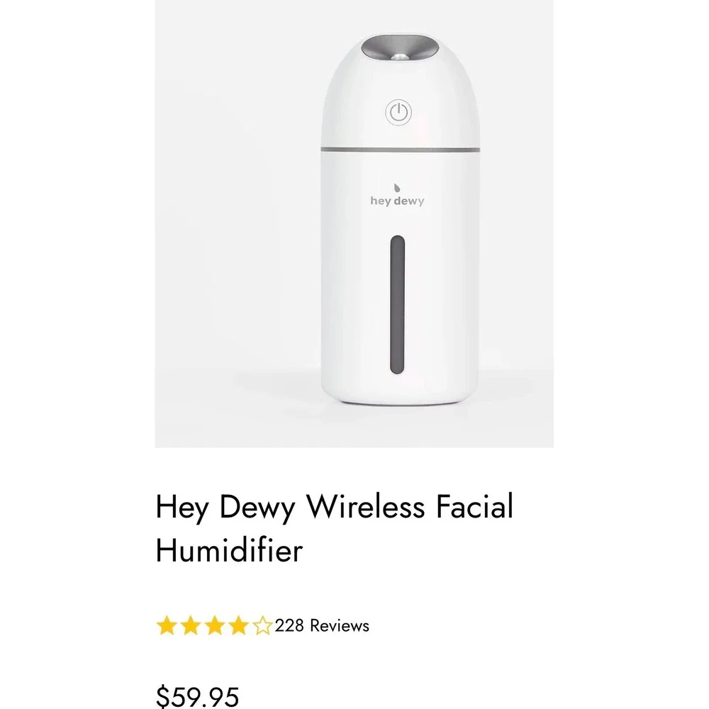 Hey Dewy Wireless Portable‎ Facial Humidifier Pearl brand new in Box